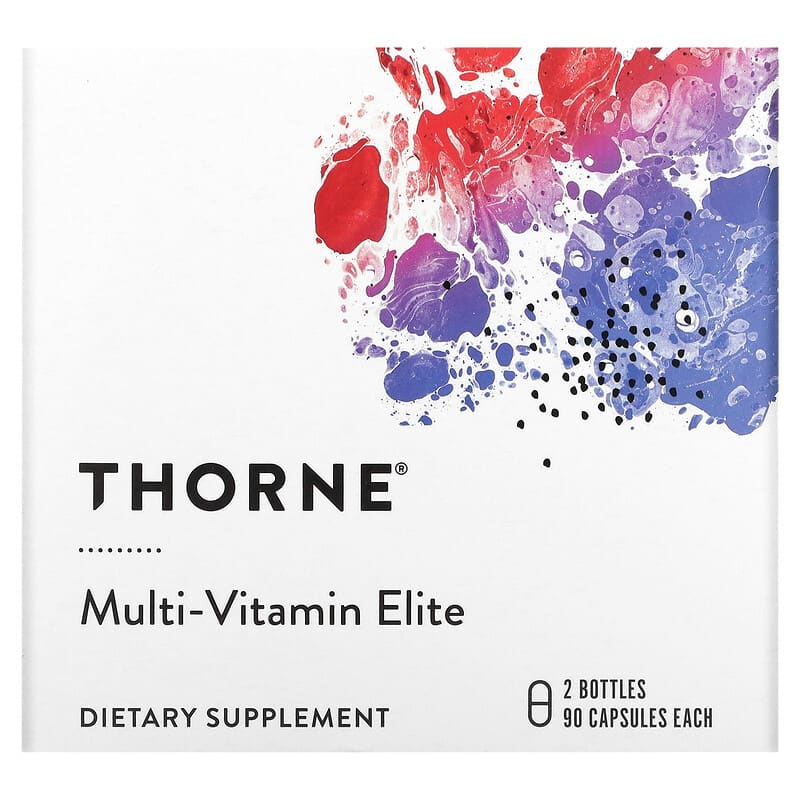 Thorne Multi-Vitamin Elite A.M. & P.M. 2 Bottles 90 Capsules Each 693749007081