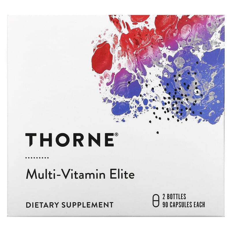 Thorne Multi-Vitamin Elite A.M. & P.M. 2 Bottles 90 Capsules Each 693749006534
