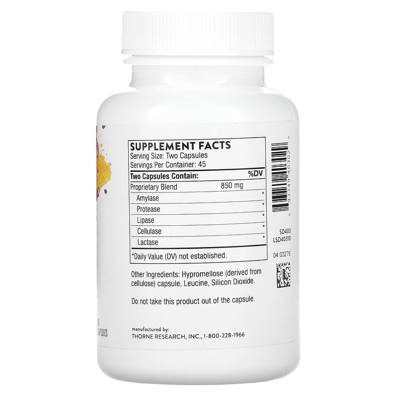 Thorne, Plantizyme, 90 Capsules 693749403029