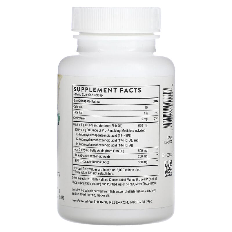 Thorne, Pro-Resolving Mediators, 60 Gelcaps 693749013358