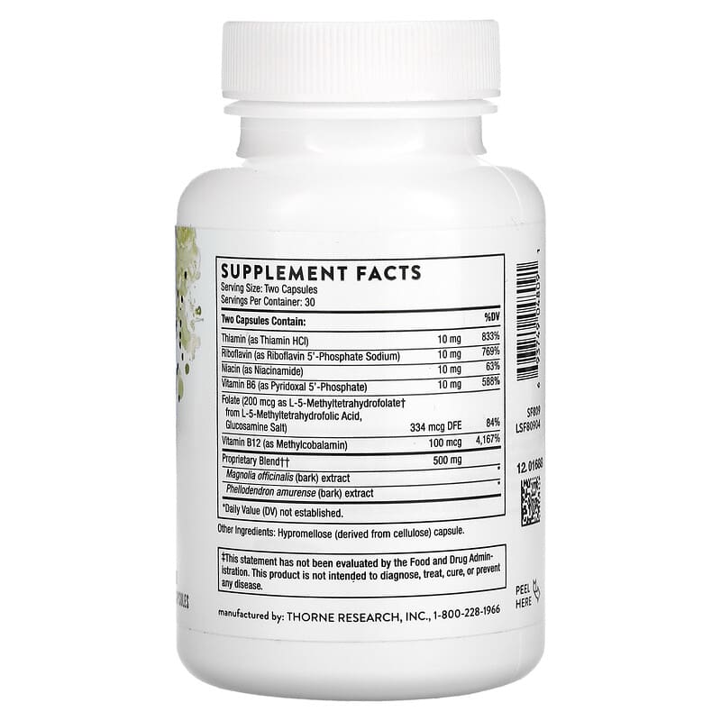 Thorne, Relora Plus, 60 Capsules 693749048091