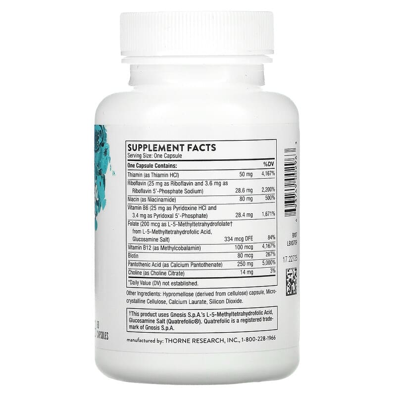 Thorne, Stress B-Complex, 60 Capsules 693749002963