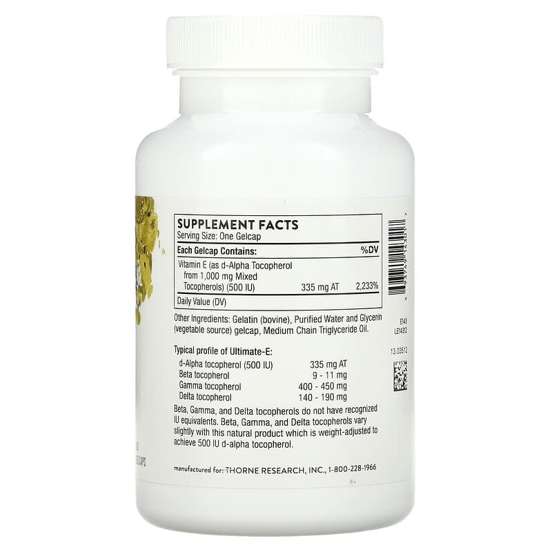 Thorne, Ultimate-E, 60 Gelcaps 693749143017