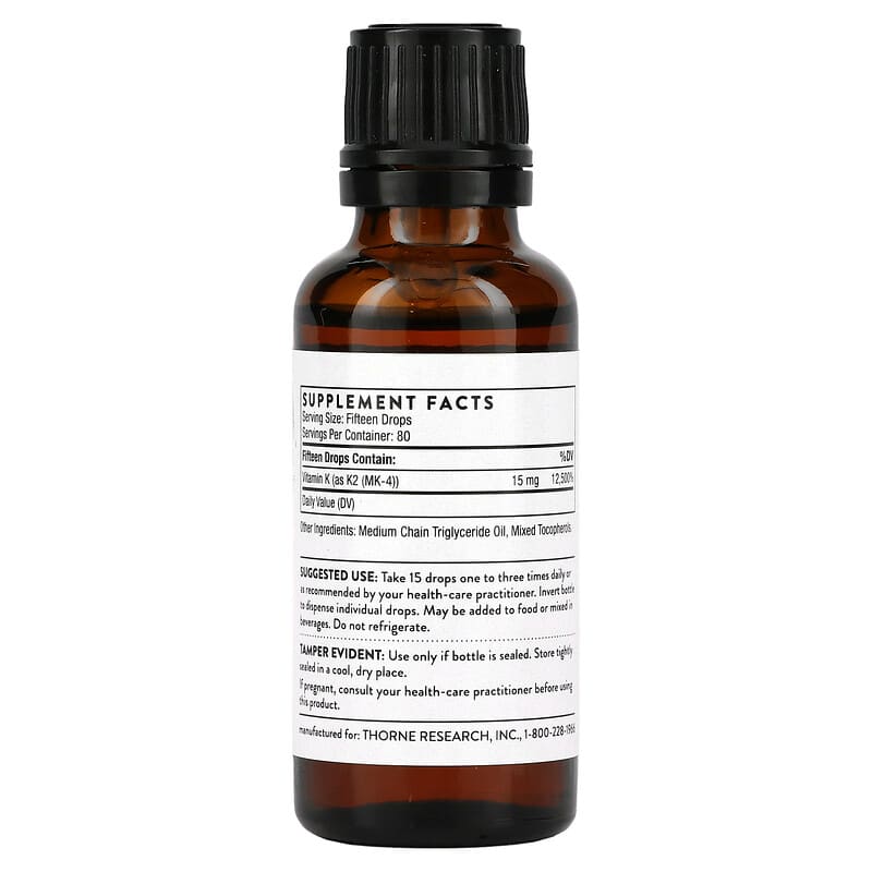 Thorne, Vitamin K2, 1 fl oz (30 ml) 693749170013
