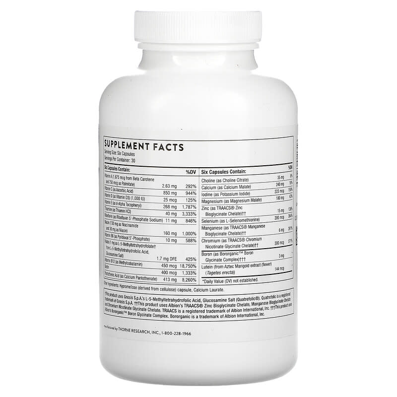 Thorne, Women's Multi 50+, 180 Capsules 693749011316