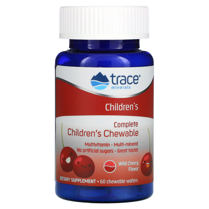 Trace Minerals ® Complete Multi Children's Chewable Wild Cherry 60 Chewable Wafers 878941000362