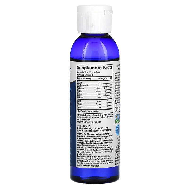 Trace Minerals ®, ConcenTrace, Trace Mineral Drops, 4 fl oz (118 ml) 878941000065
