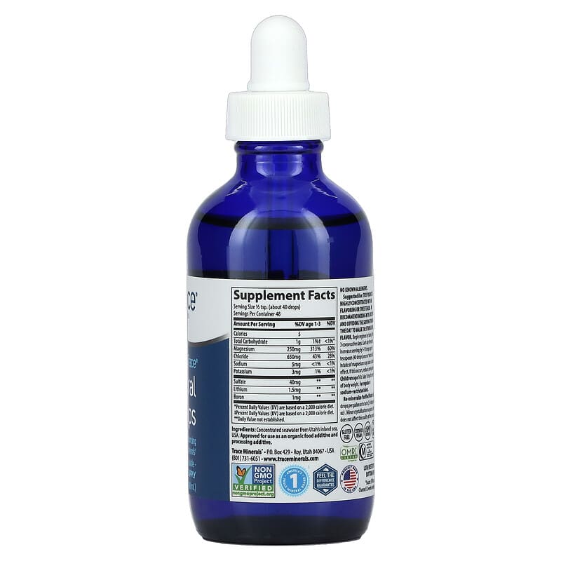 Trace Minerals ®, ConcenTrace, Trace Mineral Drops, 4 fl oz (118 ml) 878941002113