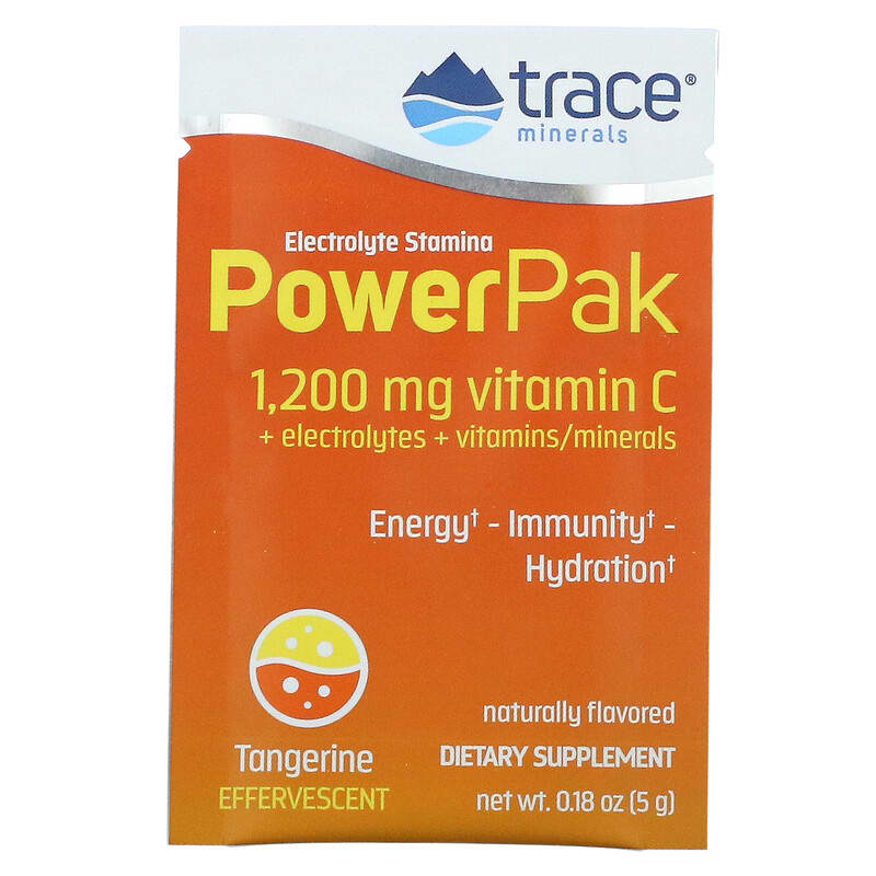 Trace Minerals ®, Electrolyte Stamina PowerPak, Tangerine, 30 Packets, 0.18 oz (5 g) Each 878941003493