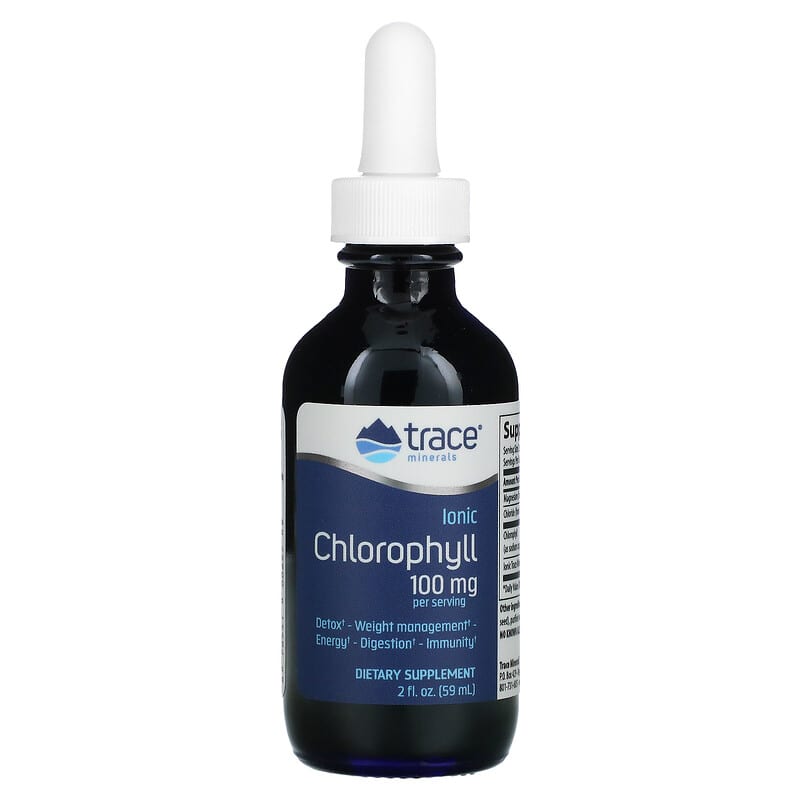 Trace Minerals ® Ionic Chlorophyll 100 mg 2 fl oz (59 ml) 878941006579
