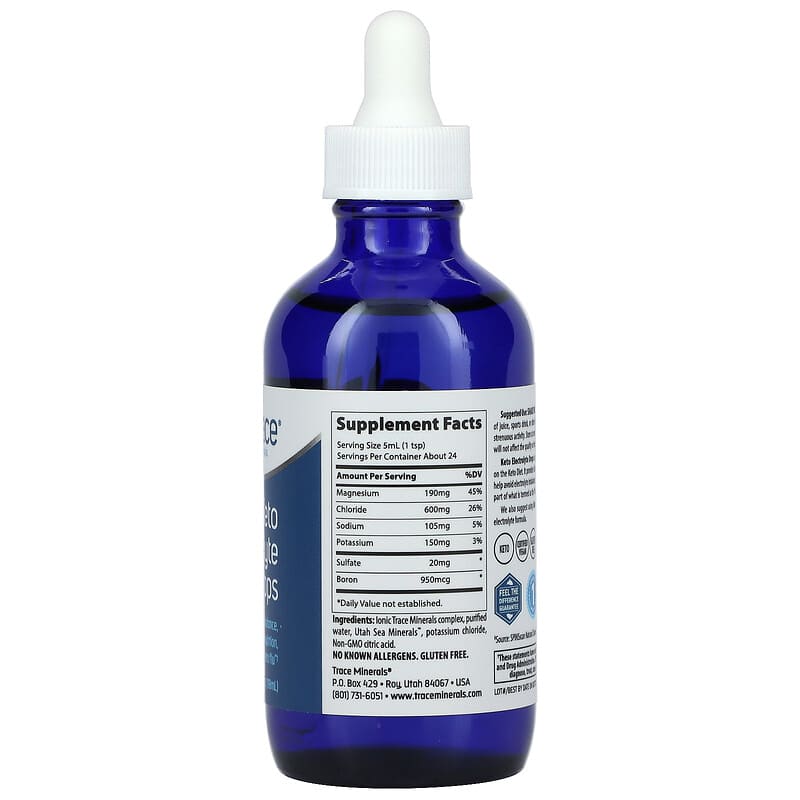 Trace Minerals ® Keto Electrolyte Drops 4 fl oz (118 ml)