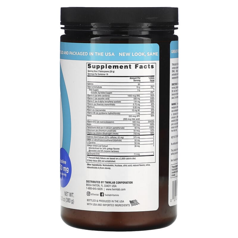 Twinlab, Choline Cocktail, 13.33 oz (380 g) 27434006705