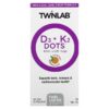 Twinlab D3 Dots + K2 All-Natural Tangerine 1000 IU (25 mcg) 60 Tablets 27434031622