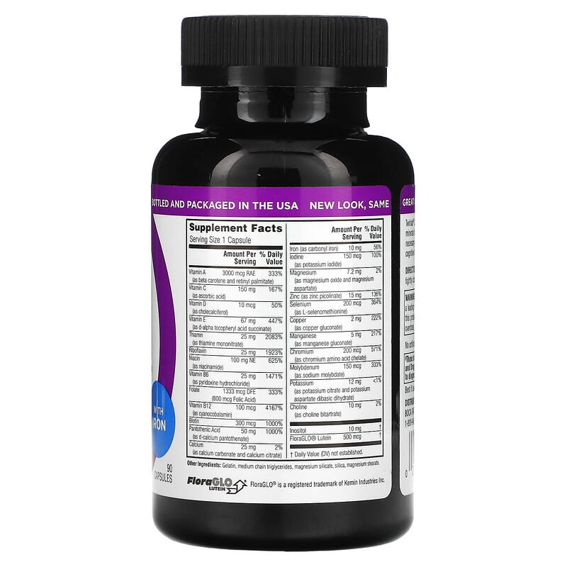 Twinlab, Daily One Caps with Iron, 90 Capsules 27434009058