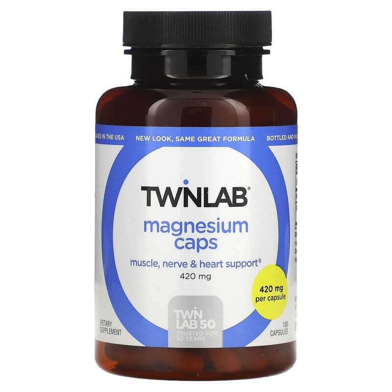 Twinlab Magnesium Caps 420 mg 100 Capsules 27434010214