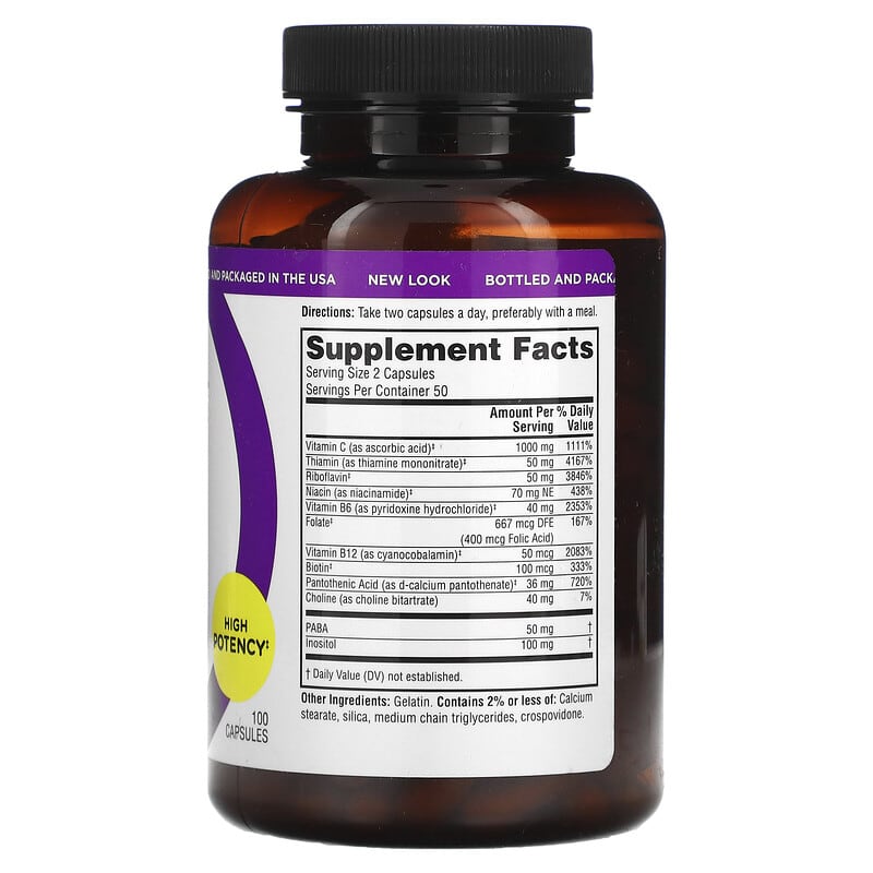 Twinlab, Stress B-Complex Caps, 100 Capsules 27434006422