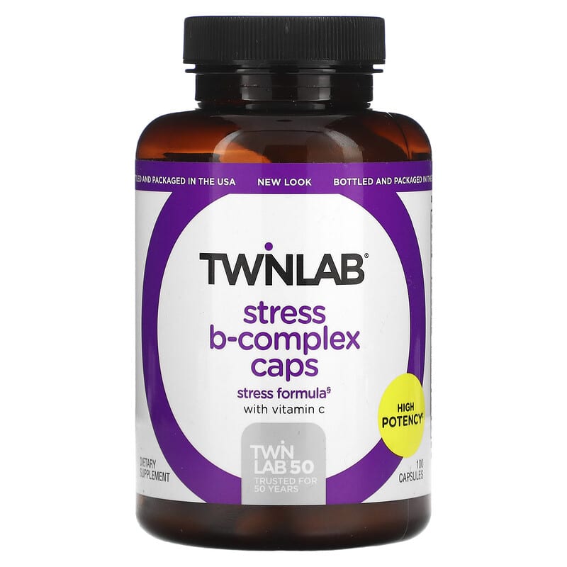 Twinlab Stress B-Complex Caps 100 Capsules 27434006422