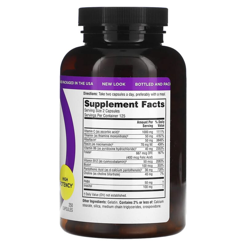 Twinlab, Stress B-Complex Caps, 250 Capsules 27434002875