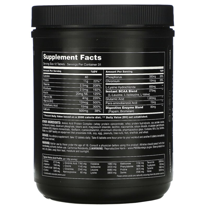 Universal Nutrition, Amino Tech, All-In-One Amino Formula, 375 Tablets 39442045348