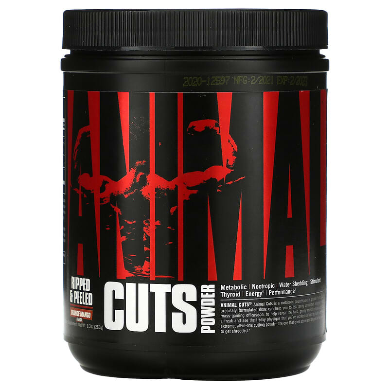 Universal Nutrition Animal Cuts Powder Orange Mango 9.3 oz (265 g) 39442032935