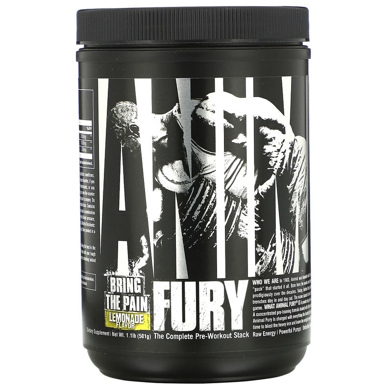 Universal Nutrition Animal Fury Lemonade 1.1 lb (501 g) 39442032744