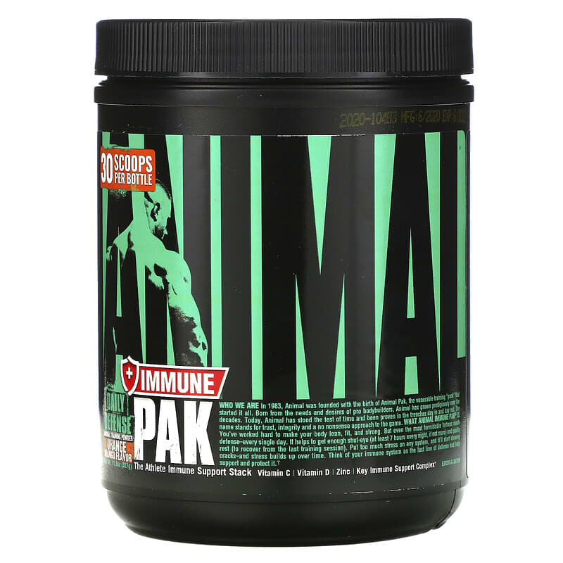 Universal Nutrition Animal Immune Pak Daily Defense Orange Mango Flavor 11.5 oz (327 g) 39442039415