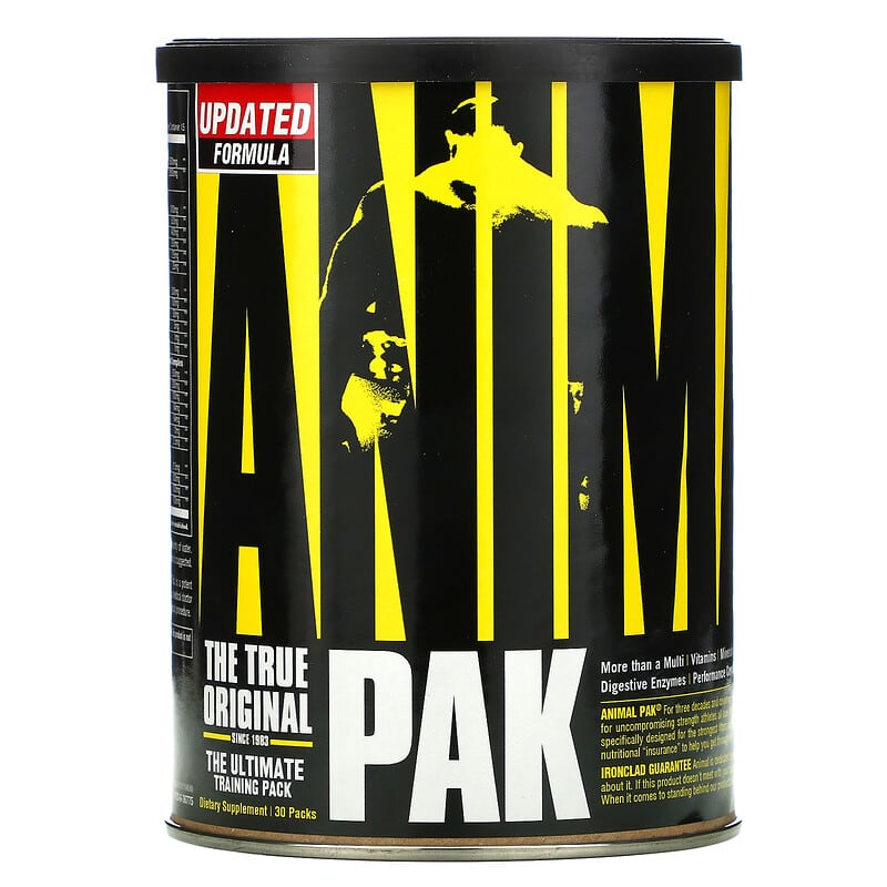 Universal Nutrition Animal Pak The Ultimate Training Pack 30 Packs 39442030344