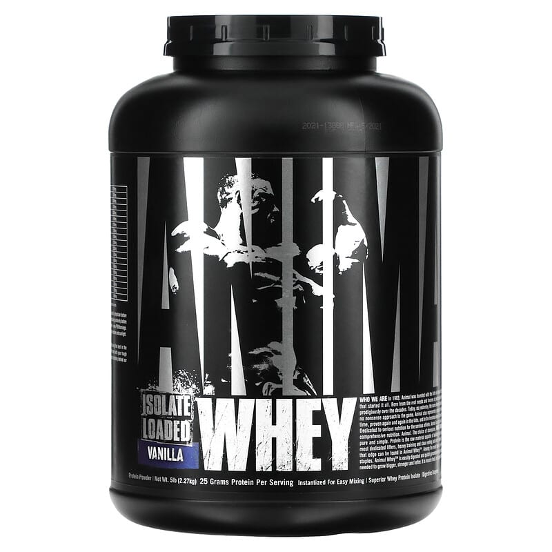 Universal Nutrition Animal Whey Isolate Loaded Vanilla 5 lb (2.27 kg) 39442032669