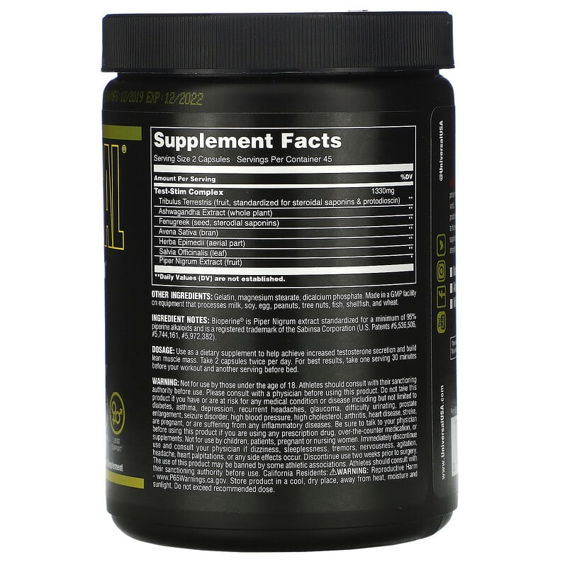 Universal Nutrition, Classic Series, N1-T, Pro-Testosterone Support, 90 Capsules 39442048202