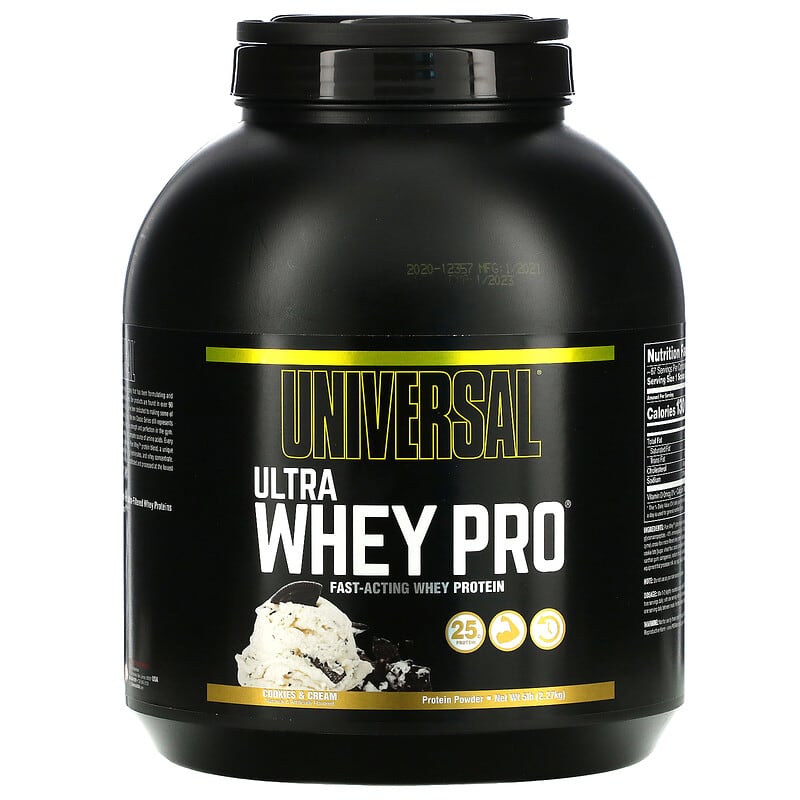 Universal Nutrition Ultra Whey Pro Protein Powder Cookies & Cream 5 lb (2.27 kg) 39442016126