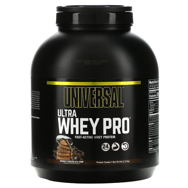 Universal Nutrition Ultra Whey Pro Protein Powder Double Chocolate Chip 5 lb (2.27 kg) 39442016485