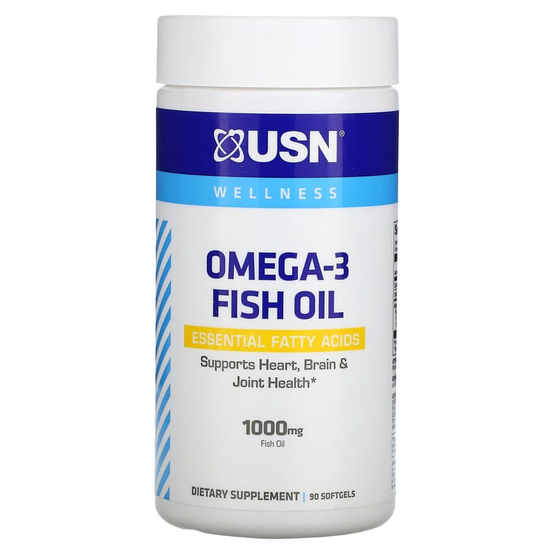 USN Omega-3 Fish Oil 1,000 mg 90 Softgels 6009544939078