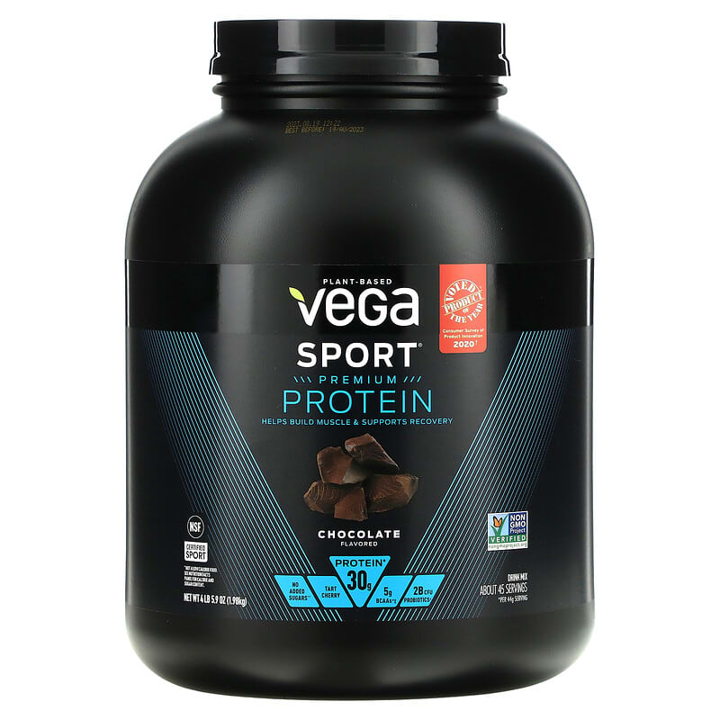 Vega Sport  Plant-Based Premium Protein Chocolate 4 lb 5.9 oz (1.98 kg) 838766008585