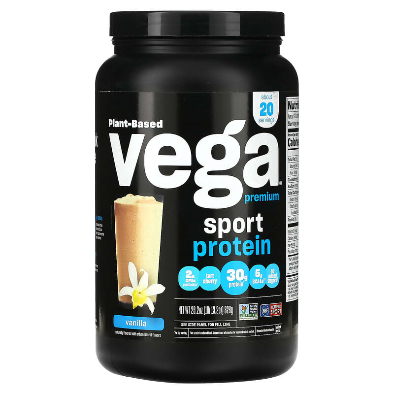 Vega Sport Premium Protein Powder Vanilla 29.2 oz (828 g) 838766008554