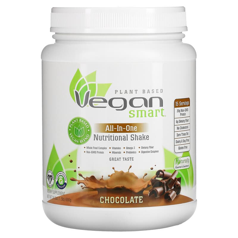 VeganSmart All-In-One Nutritional Shake Chocolate 1.51 lb (690 g) 79911028038