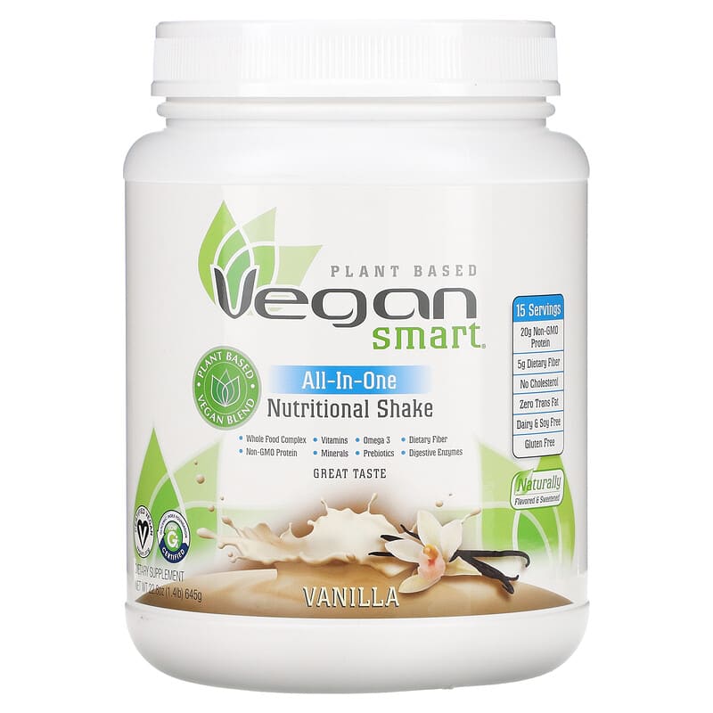 VeganSmart All-In-One Nutritional Shake Vanilla 1.4 lbs (645 g) 79911028021