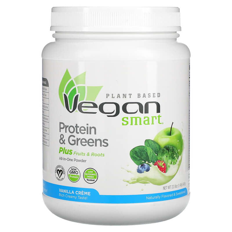 VeganSmart Protein & Greens All-In-One Powder Vanilla Creme 1.4 lbs (645 g) 79911028403