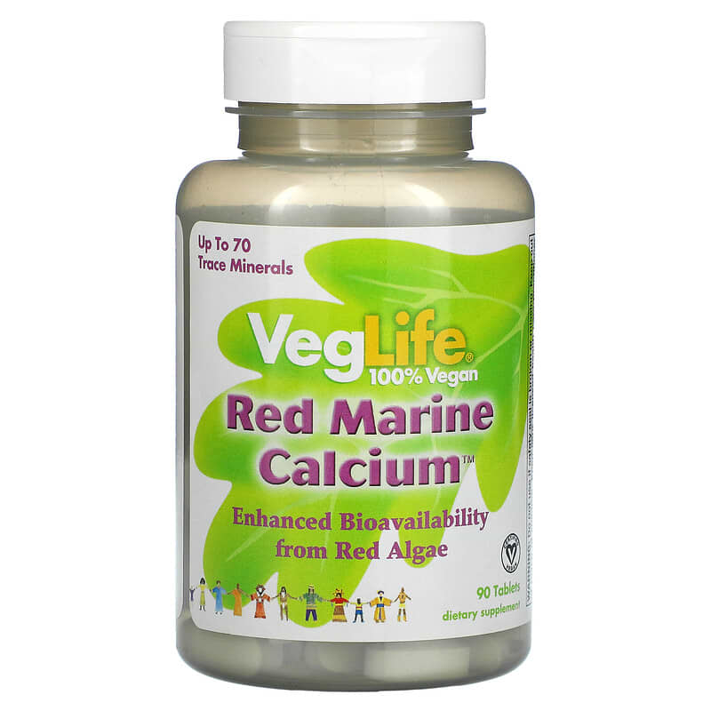 VegLife Red Marine Calcium 90 Tablets 76280219289