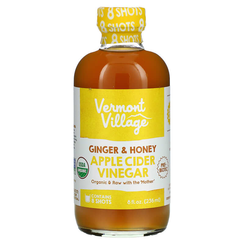 Vermont Village Apple Cider Vinegar Ginger & Honey  8 fl oz (236 ml) 84648148027
