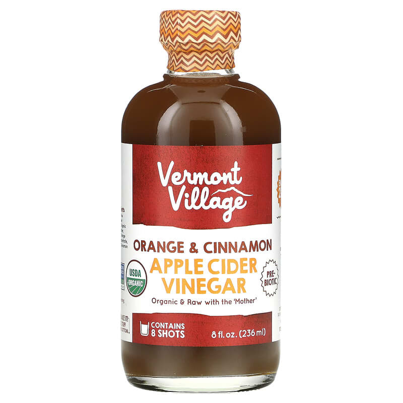 Vermont Village Apple Cider Vinegar Orange & Cinnamon 8 fl oz (236 ml) 84648000066