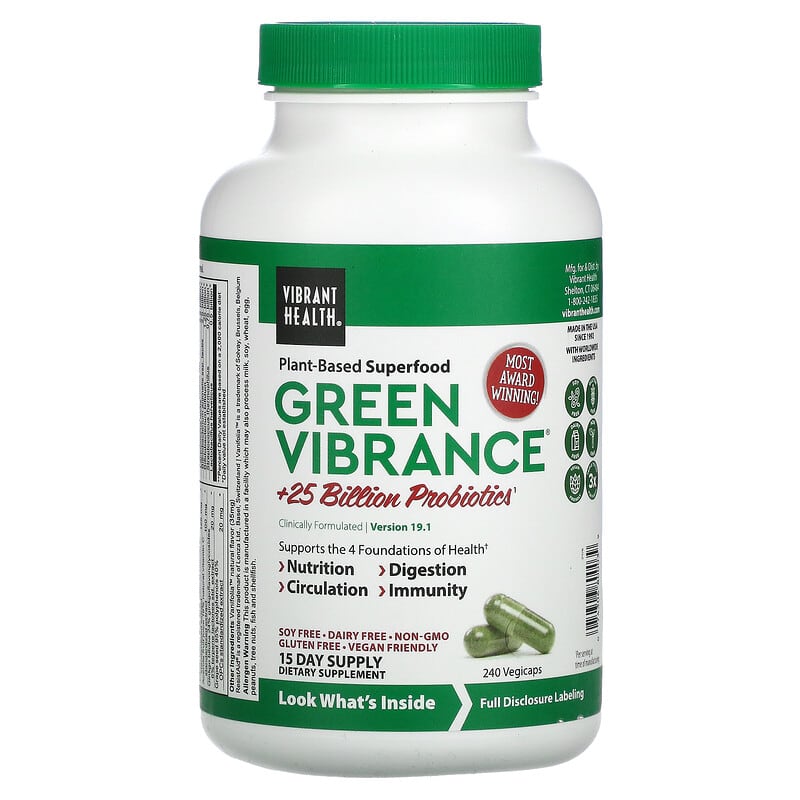 Vibrant Health Green Vibrance Version 19.1 240 Vegicaps 74306800039