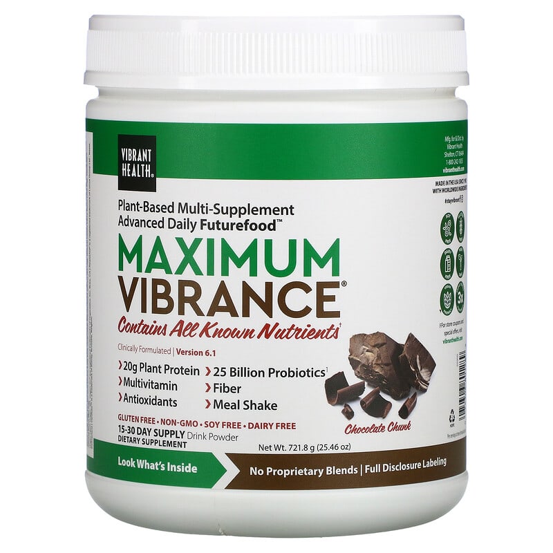 Vibrant Health Maximum Vibrance Version 6.1 Chocolate Chunk 25.46 oz (721.8 g) 74306801289