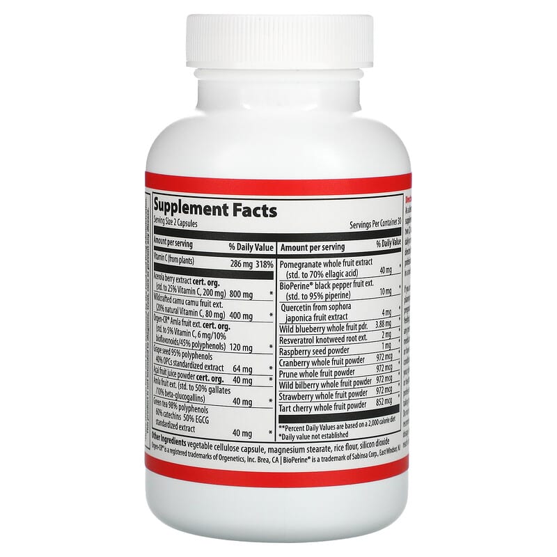 Vibrant Health, Vitamin C, 60 Vegetable Capsules 74306800497