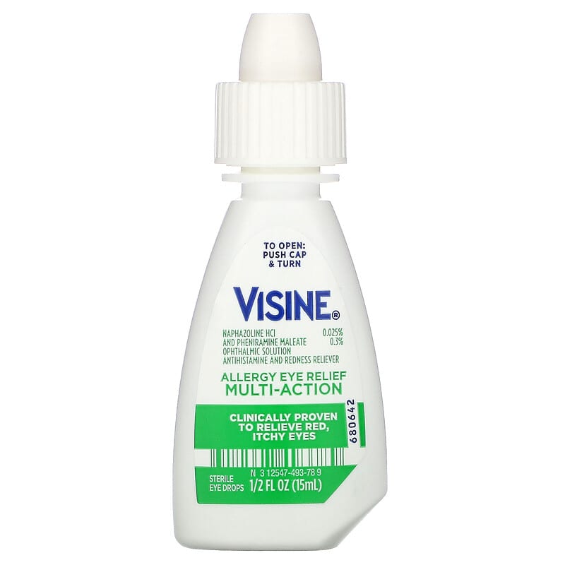 Visine, Allergy Eye Relief, Multi-Action Eye Drops, 1/2 fl oz (15 ml) 312547493789