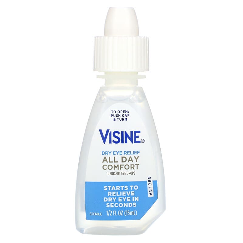 Visine, Dry Eye Relief, Lubricant Eye Drops, All Day Comfort, 1/2 fl oz (15 ml) 312547493765