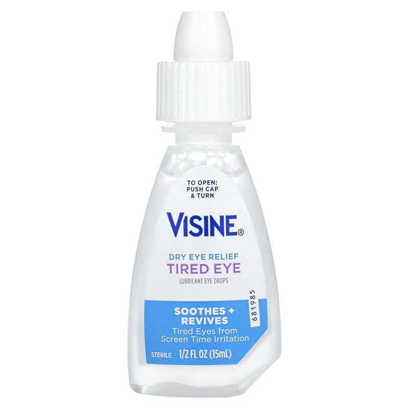 Visine, Dry Eye Relief, Lubricant Eye Drops, Tired Eye, 1/2 fl oz (15 ml) 312547493093
