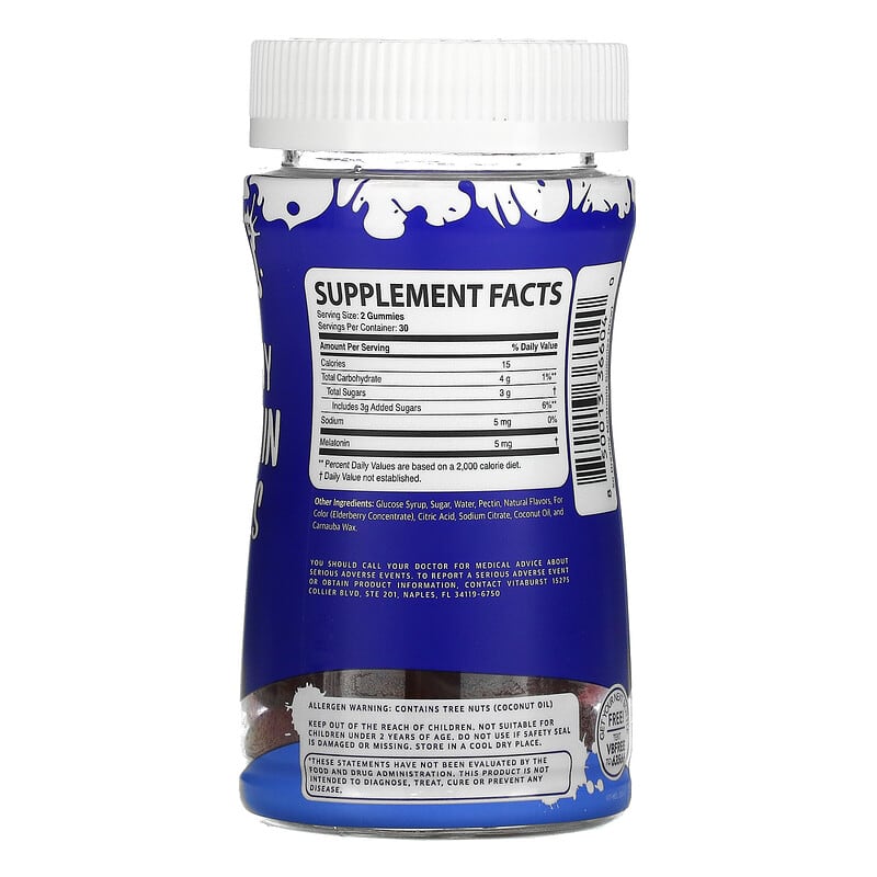 Vitaburst, So Dreamy Melatonin Gummies, Strawberry, 60 Gummies 850013366040