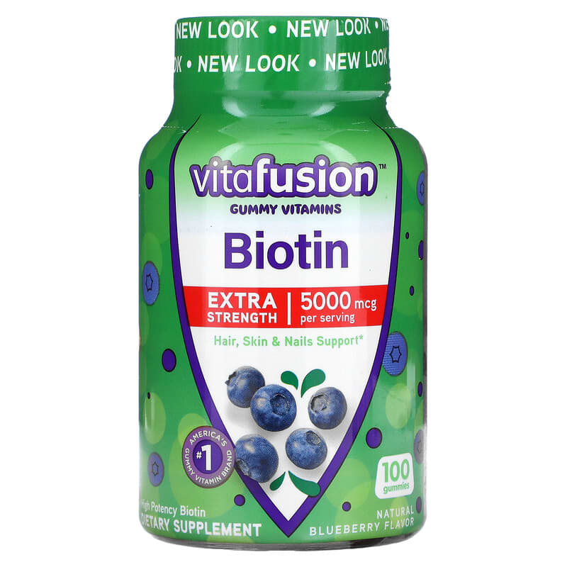VitaFusion Biotin Extra Strength Natural Blueberry 2,500 mcg 100 Gummies 27917000268