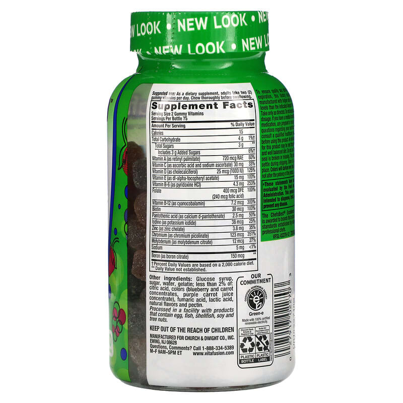 VitaFusion, Men's Multi, Daily Multivitamin, Natural Berry, 150 Gummies 27917022703