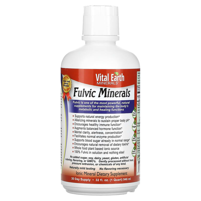 Vital Earth Minerals Fulvic Minerals 32 fl oz (946 ml) 855748000016